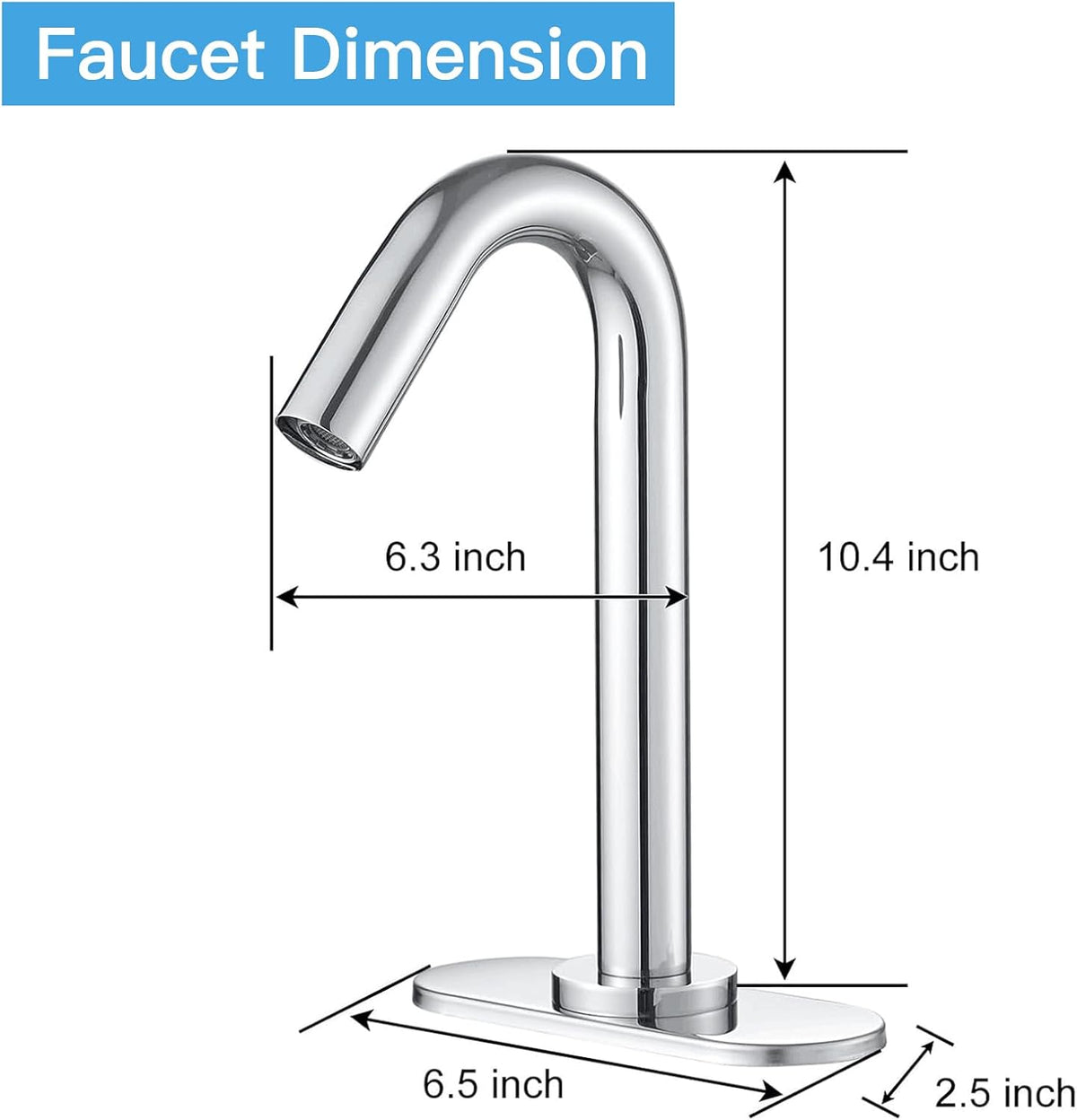 BWE Touchless Bathroom Sink Faucet,Chrome Automatic Motion Sensor Faucet