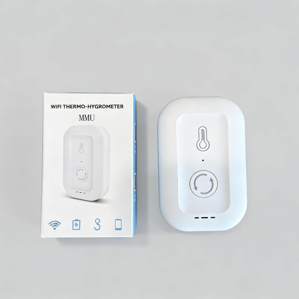 Remote WiFi Thermometer Hygrometer Sensor, App Alert, Data Log for Home | No display; app only.Smart Humidity Temperature Sensor with Data Storage. For nursery, greenhouse, humidor & wine cellar.