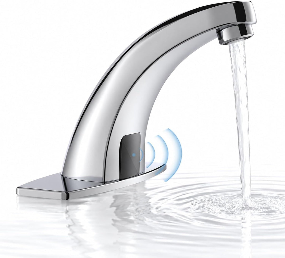 Chrome Touchless Bathroom Sink Faucet, Sensor Faucets