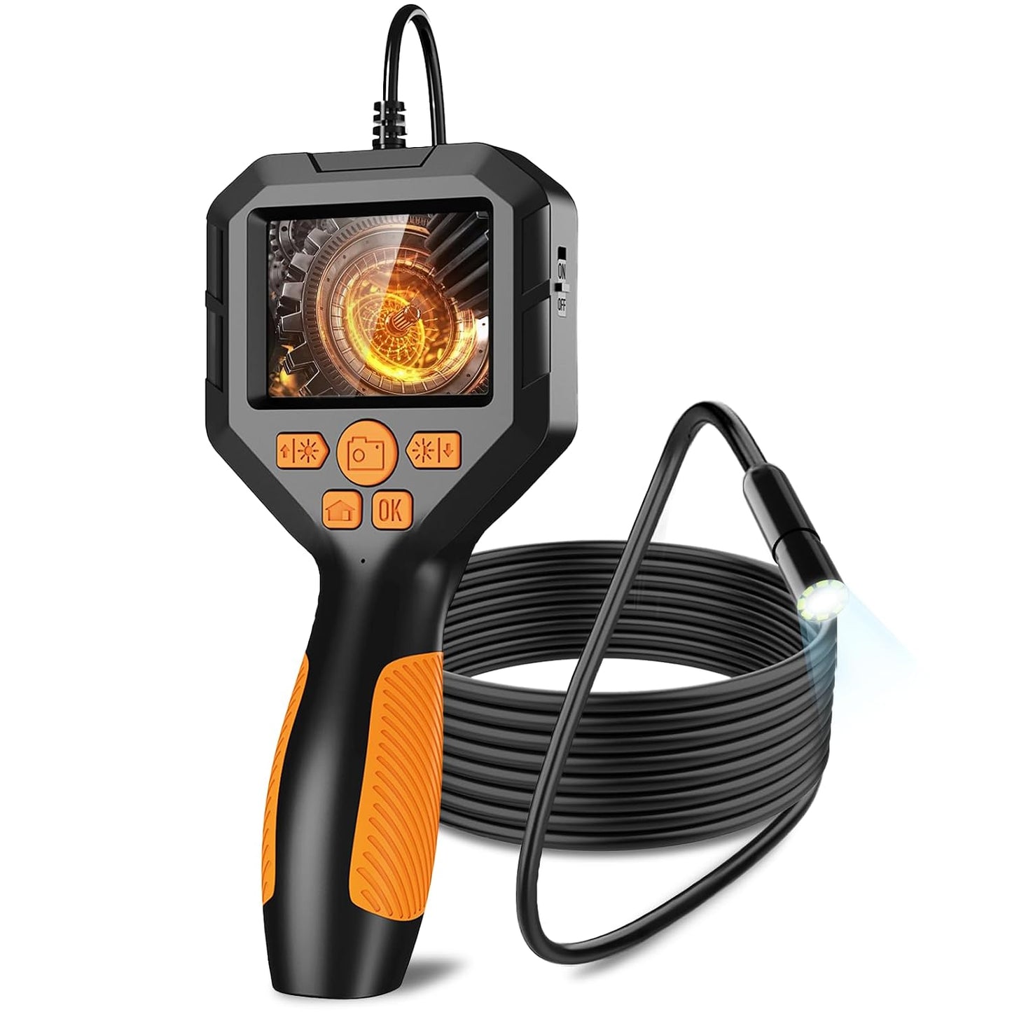 Unique Tech Gift for Men,HD Borescope Camera with Light | 1080P HD 2.8" IPS, 6.5ft snake, 8 LEDs, IP68. For pipes/engines. Gift for men, dad, teens. 32GB card