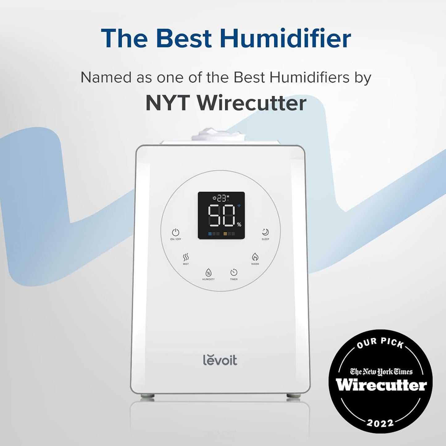 Levoit LV600S Smart Warm&Cool Mist Humidifiers for Home Bedroom Large Room | 6L 753ft² Coverage, Quickly & Evenly Humidify Whole House, Easy Top Fill, Smart Sensor, App & Voice Control, Quiet Sleep Mode