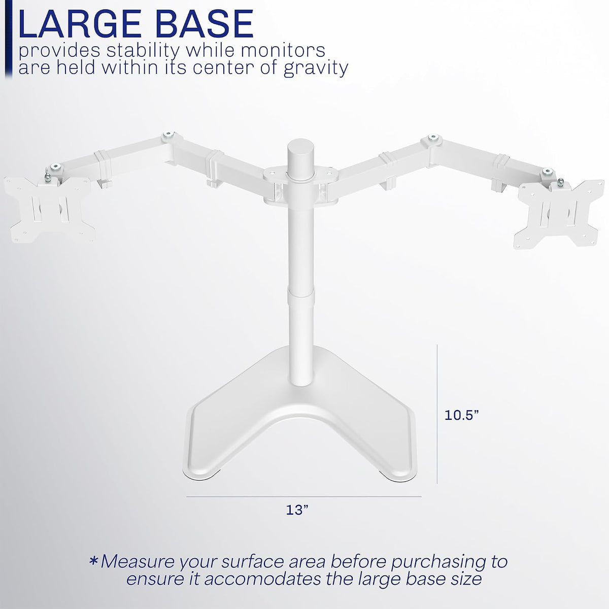 VIVO Dual LED LCD Monitor Free-Standing Desk Stand