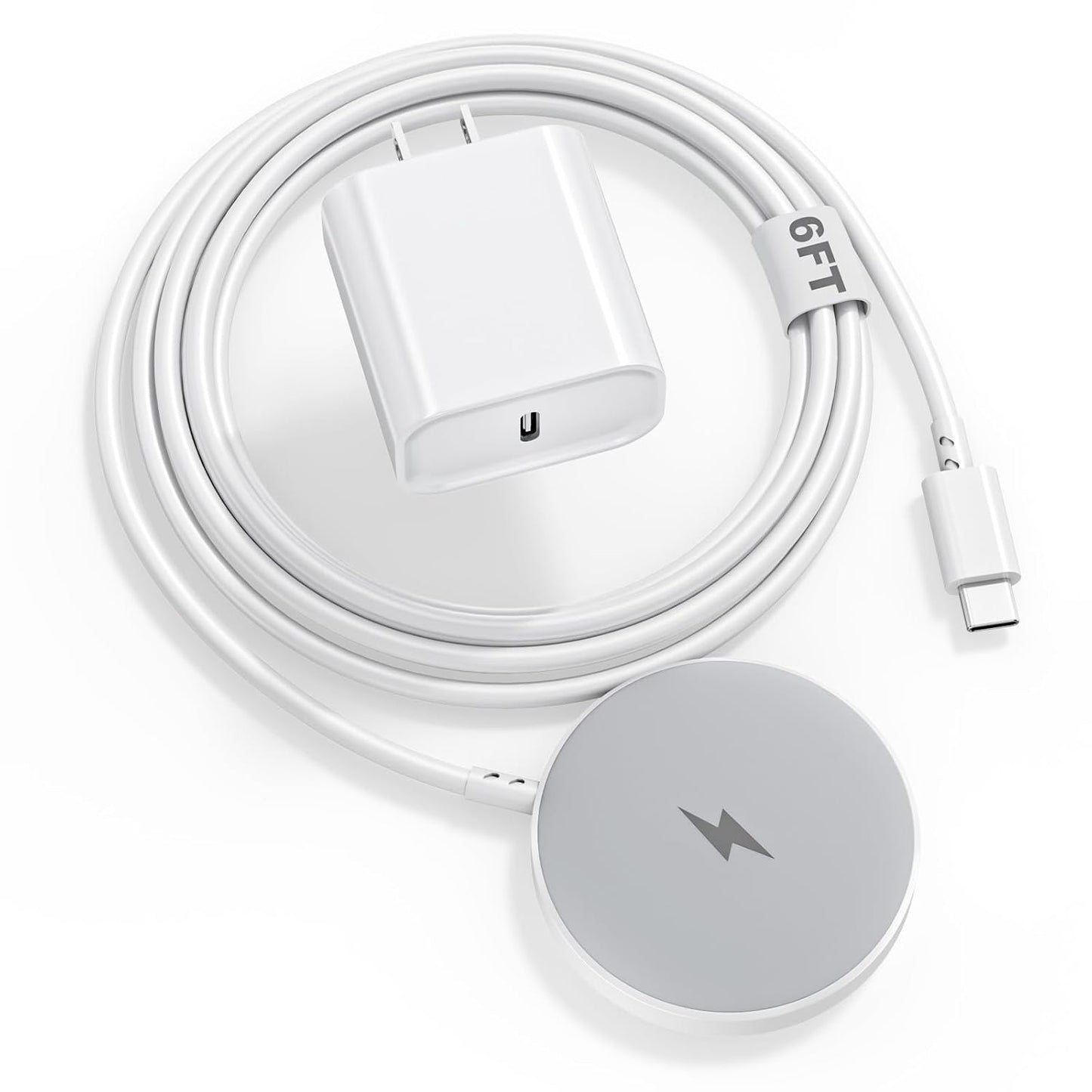 10FT Magnetic Wireless Charger,15W Fast Apple Mag-Safe Charger for iPhone 17/16/15 PD with USBC Apple Fast Charging Block 10Foot Quick Charge for iPhone 17/17 Air/17 16 15 Pro/Pro Max/14/13/12/AirPods