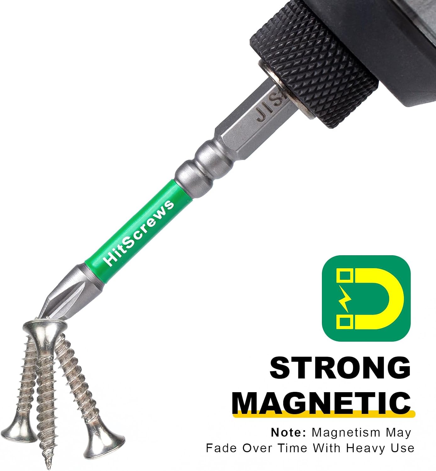 JIS Screwdriver #2 Magnetic Anti-Slip Impact Driver Bits 3 inch - 5 PCS | Japanese Cross Point Bits #2, Anti Cam-Out Taiwan S2 CNC Tip, High Precision Fit Screws For Tamiya RC, Shimano & Electronics
