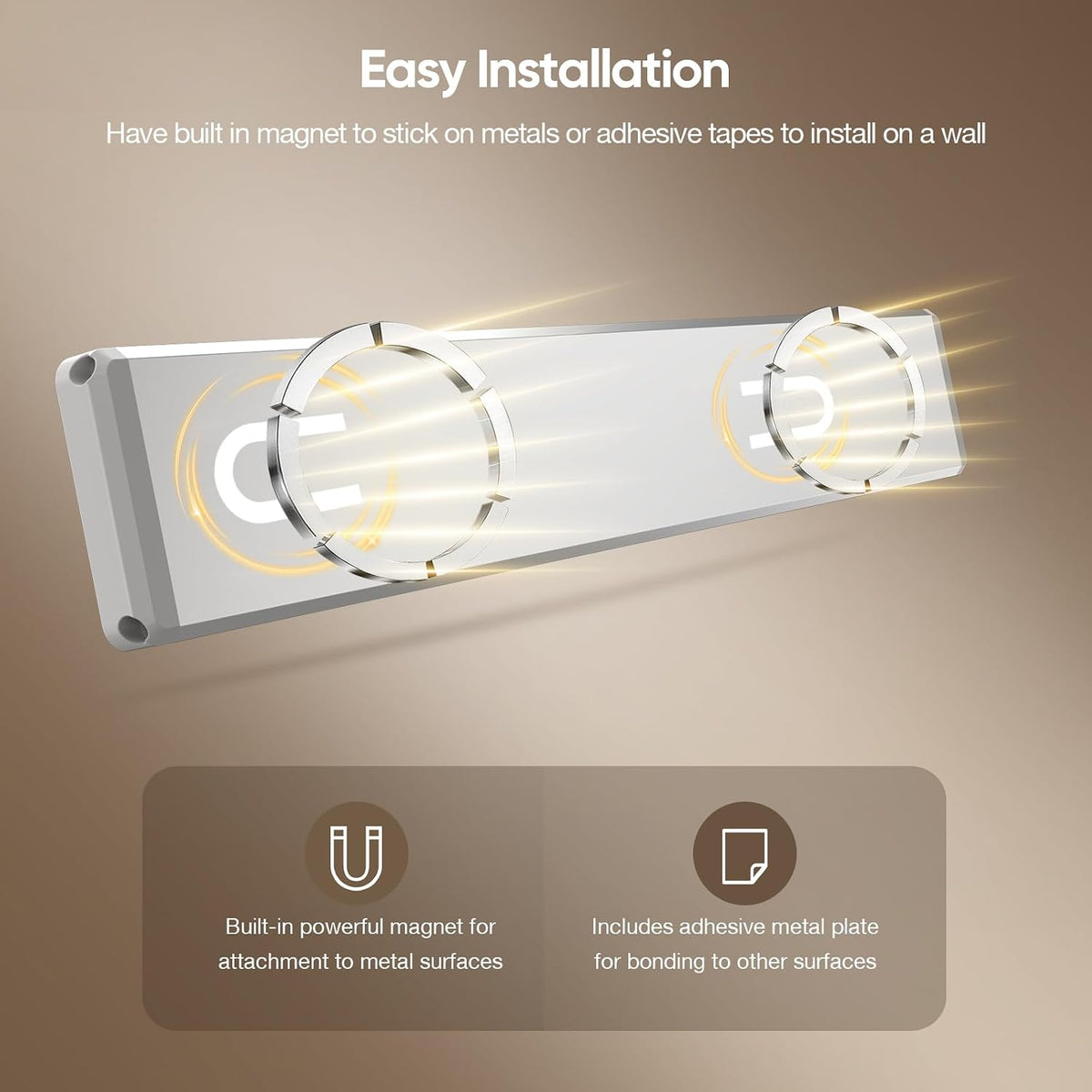 10.5inch Under Cabinet Lighting Wireless, Motion Sensor Light Indoor 3PCS