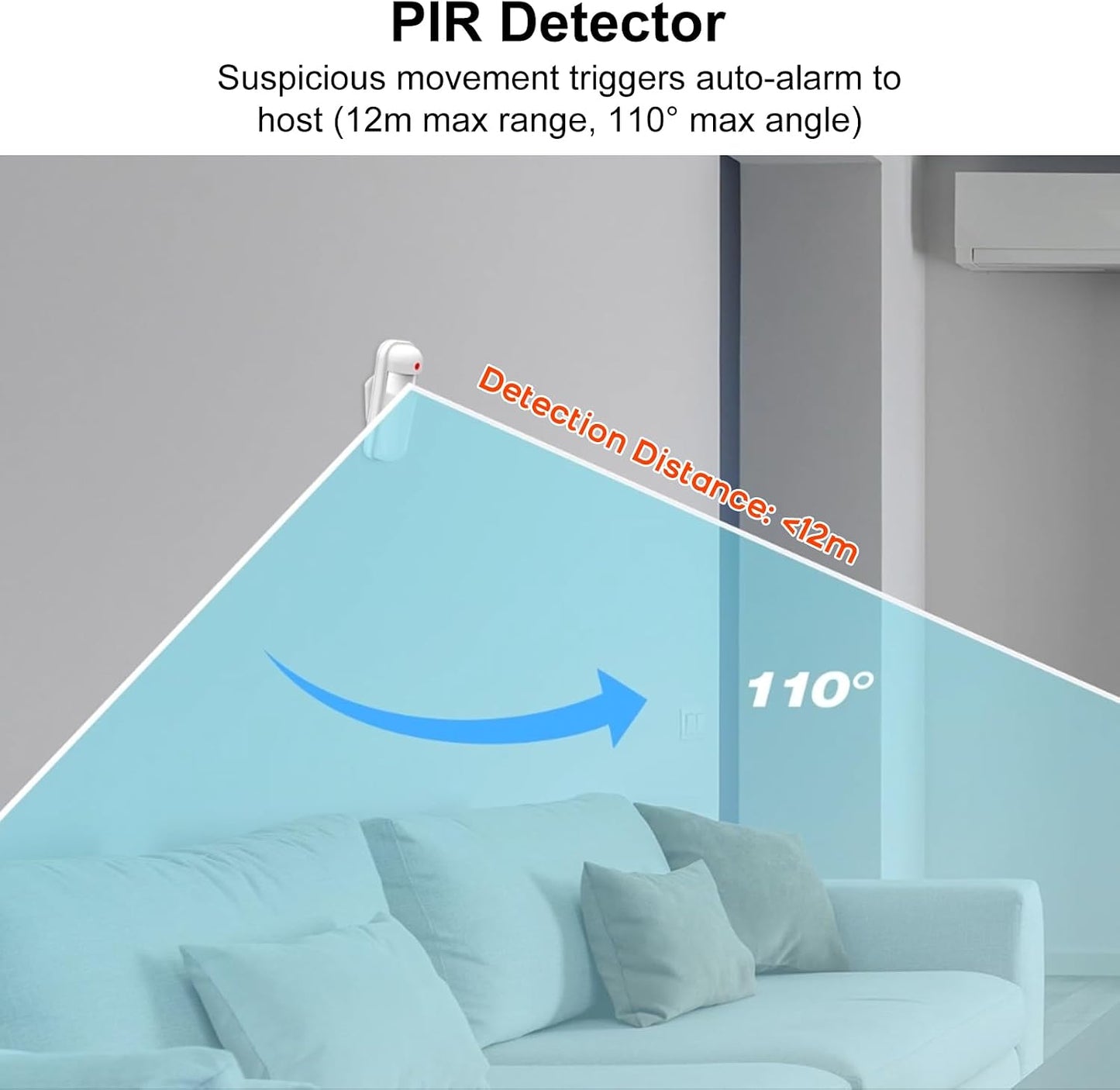 Wireless Home Security System,21Pcs DIY Kit with Motion Sensors,SOS Button,Remote,Door/Window Sensors,APP Insta Alert Compatible with Alexa,for Smart Life or Tuya APP,NO Monthly Fees