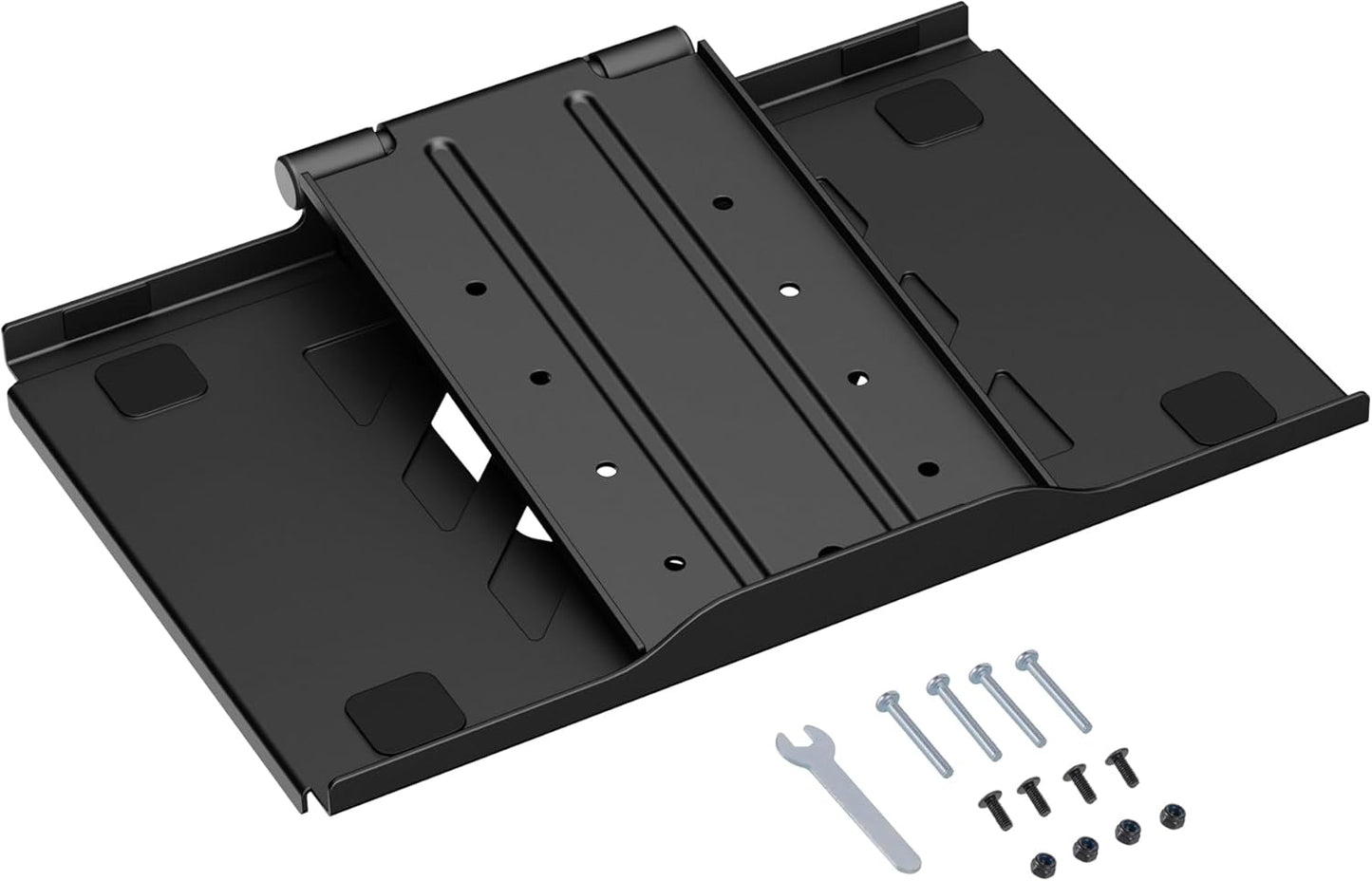 AVLT Adjustable Laptop Tray with Support for Fans Black (Fan Not Included) | Compatible with VESA 75x75 Monitor Arm - Suitable for Laptops Up to 17Inch - Weighs 4.41lbs for 120mm Fan