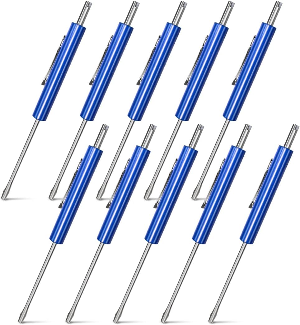 Pocket Screwdrivers, 3 Pack Flathead & Schrader Removal Tool | Pocket Screwdrivers, Dual-Purpose Design, Precision repairs, Durable steel, Mechanics & DIY