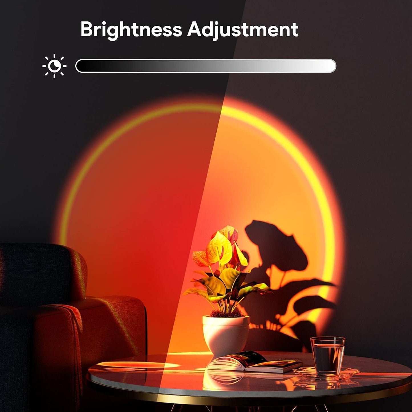 Sunset Lamp Projector Led Lights with Remote ,APP Push Button Control Night Light RGB Lights Sun Sunlight Sunrise Lamp 360° Rotation Mood Lighting Home/Room Decor Gifts for Women,Desktop Multicolor
