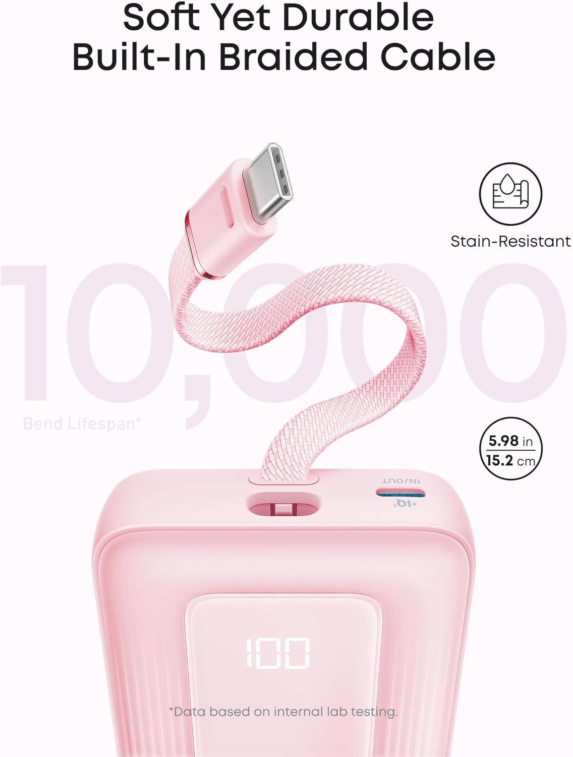 Anker Zolo Power Bank, 20,000mAh 45W Portable Charger with Built-in USB-C