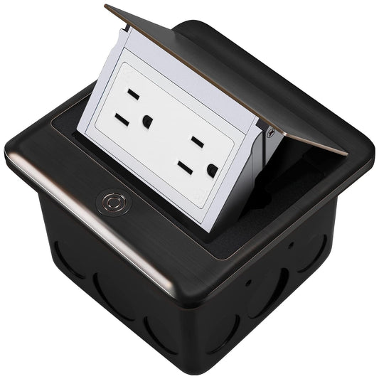 Pop Up Floor Electrical Outlet Cover Box Kit
