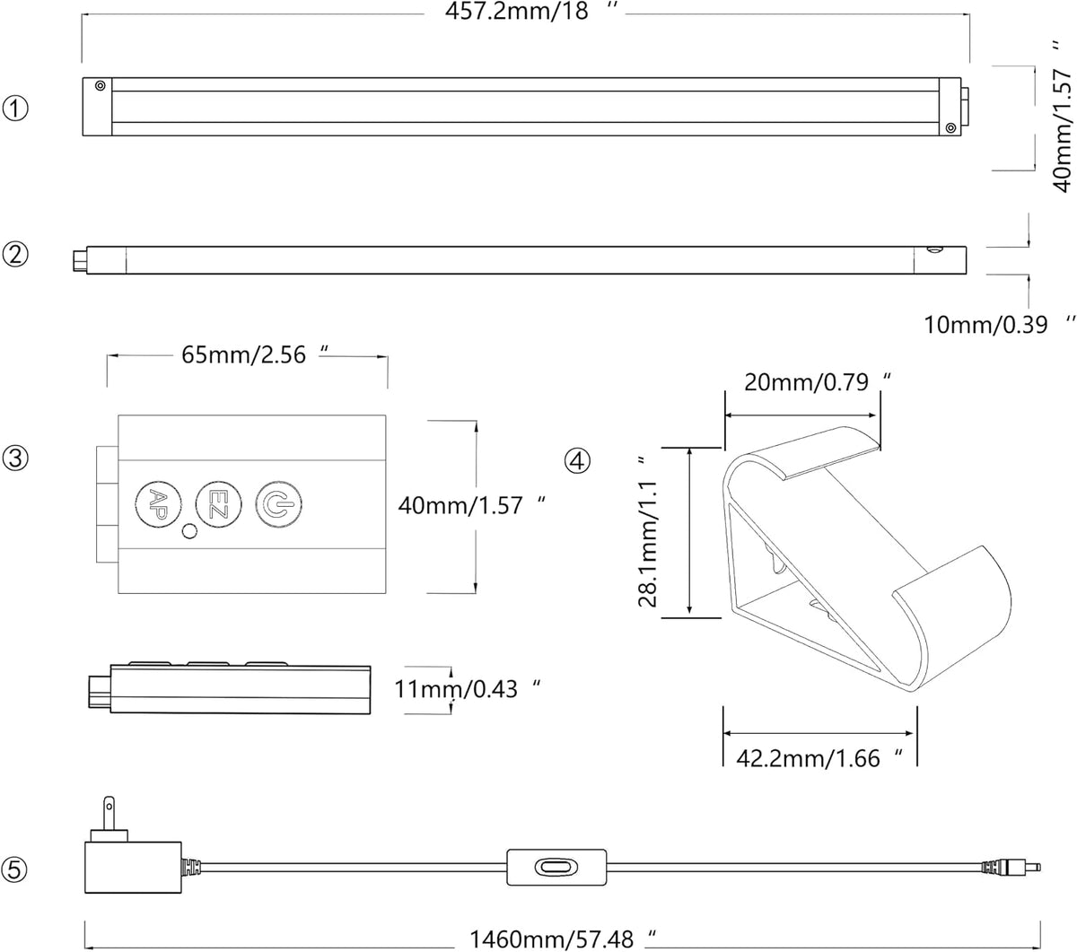 LAMPAOUS LED Light Bar, Dimmable RGB Lights, Light Bar with Alexa & Google Integration for Room, Desk, Monitor Backlight, Indoor Wall Washer - includes Remote Control (1-Bar 12 Inch Kit)
