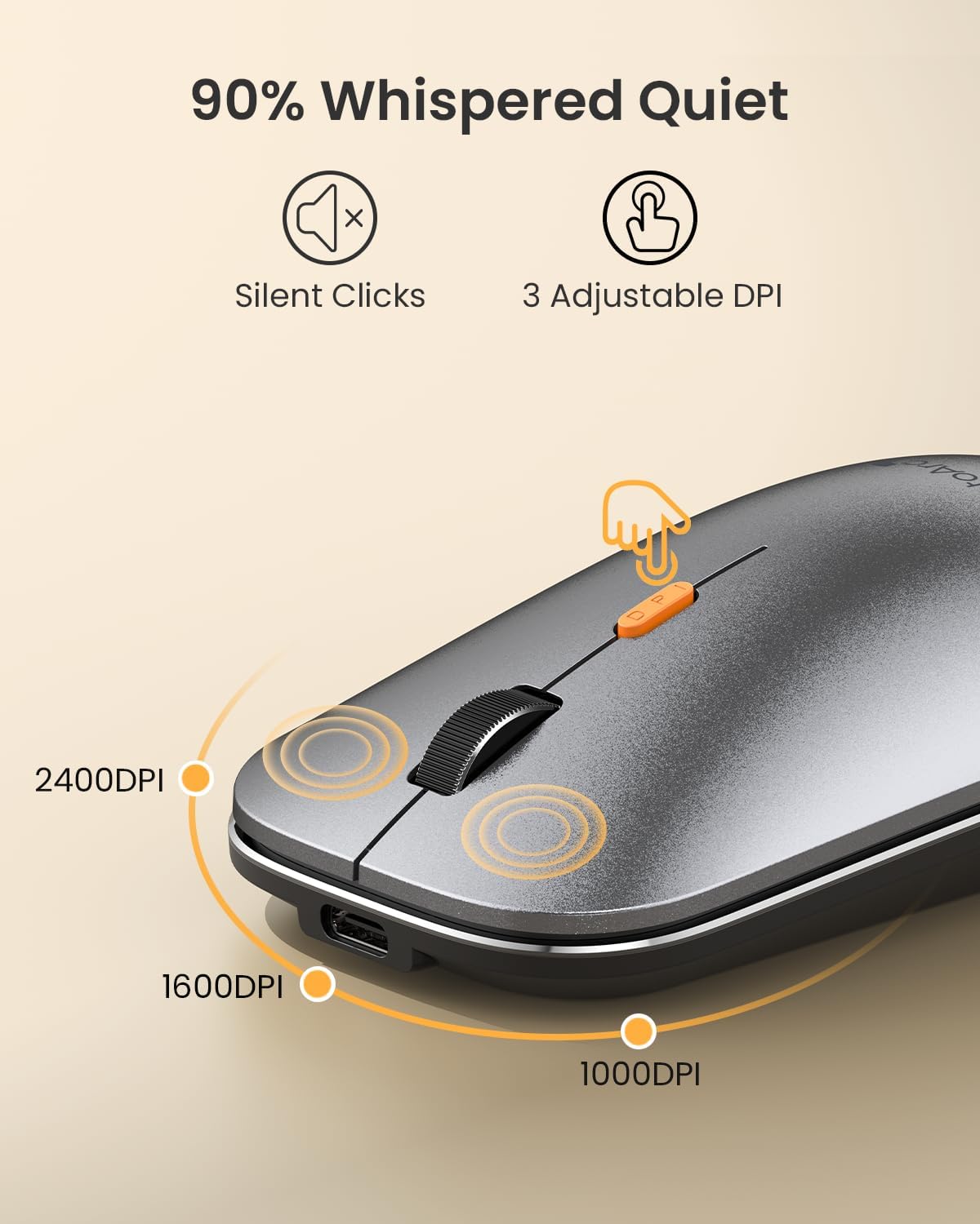 ProtoArc KM90-A Backlit Compact Bluetooth Keyboard and Mouse for Mac