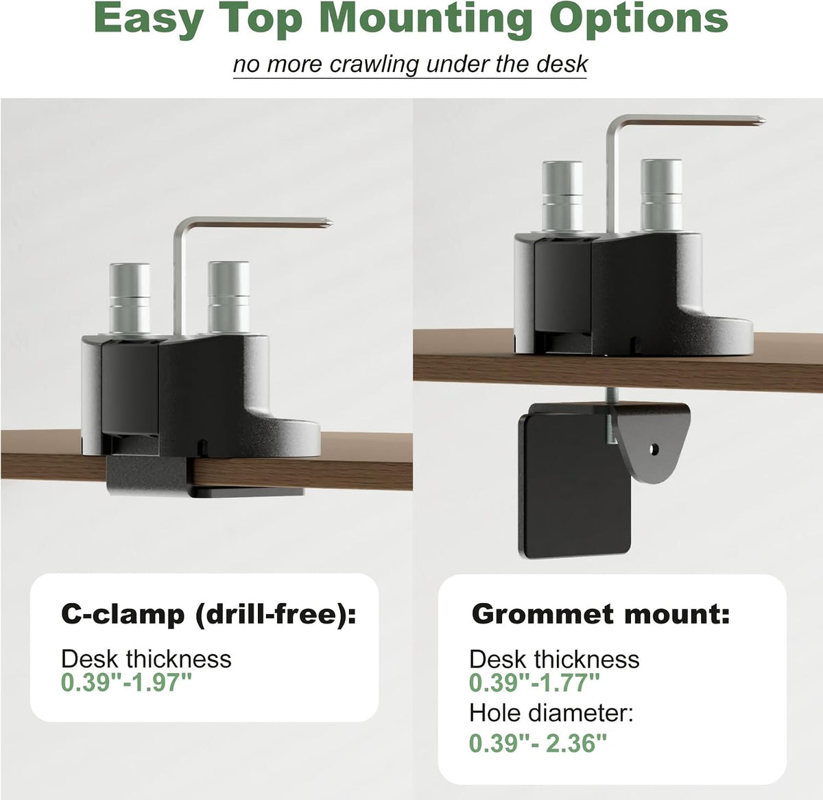 Dual Monitor Stand for Two Ultrawide 13"-34" Flat/Curved Computer Screens