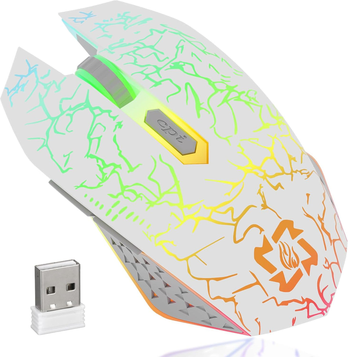 MELOGAGA Wireless Bluetooth Gaming Mouse, RGB Rechargeable, Silent, Black | Dual-Mode Bluetooth & 2.4G, Rechargeable Battery, RGB Lighting, Silent Click, 3 DPI Levels for PC Laptop Desktop Mac