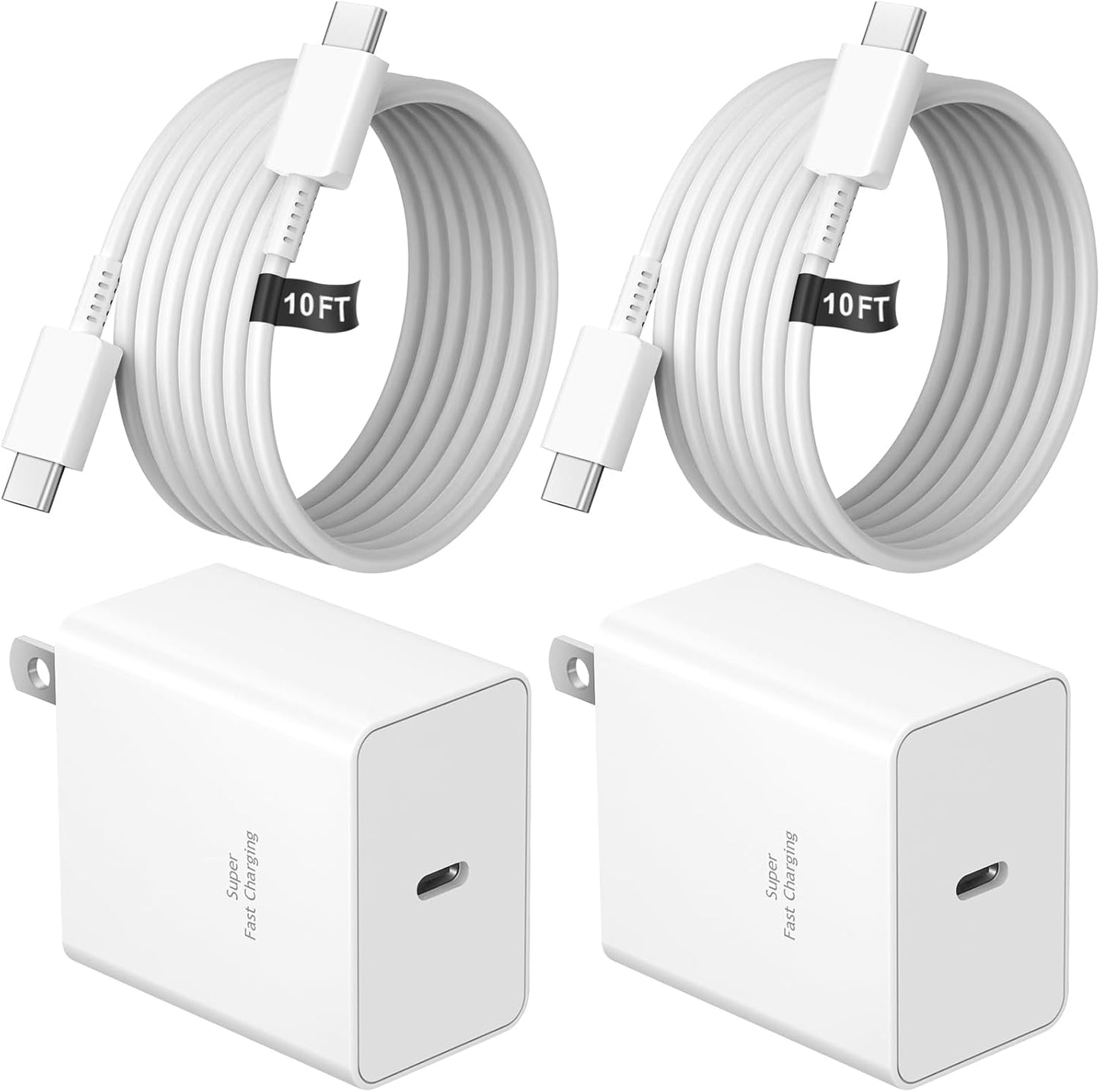 USB C Charger Type C Charger Fast Charging Long 10FT 45W Samsung Charger | for iPhone Air/17/17 Plus/17 Pro/17 Pro Max/16/16 Plus/16 Pro/16 Pro Max/15 Pro Max/iPad Pros/Samsung Galaxy S26/S25,Android