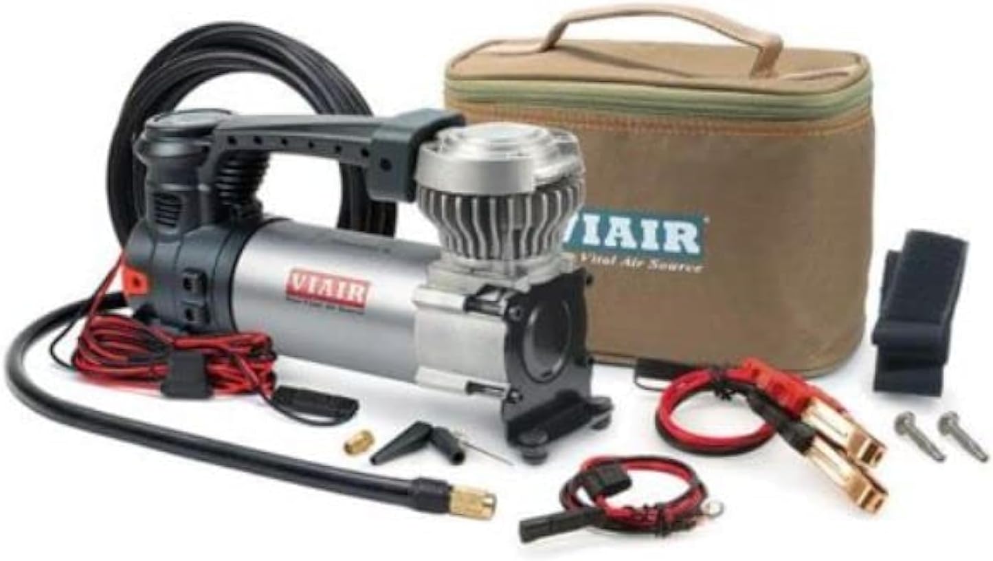VIAIR 88P - 00088 Portable Compressor Kit with Alligator Clamps, Tire Inflator, Tire Air Pump, 12V, 120 PSI, for Up to 33 Inch Tires