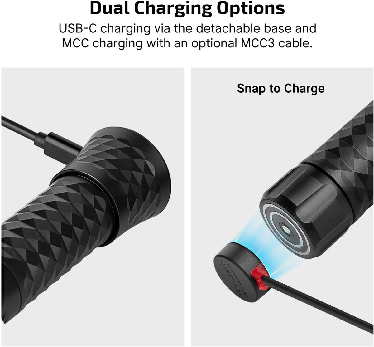 OLIGHT Prowess Rechargeable Flashlights, Bright Light with Holster Black | 5000 Super High Lumens, Efficiency USB C Charging, Bidirectional Lighting, for Home, Emergency, Outdoor, Camping, Searching