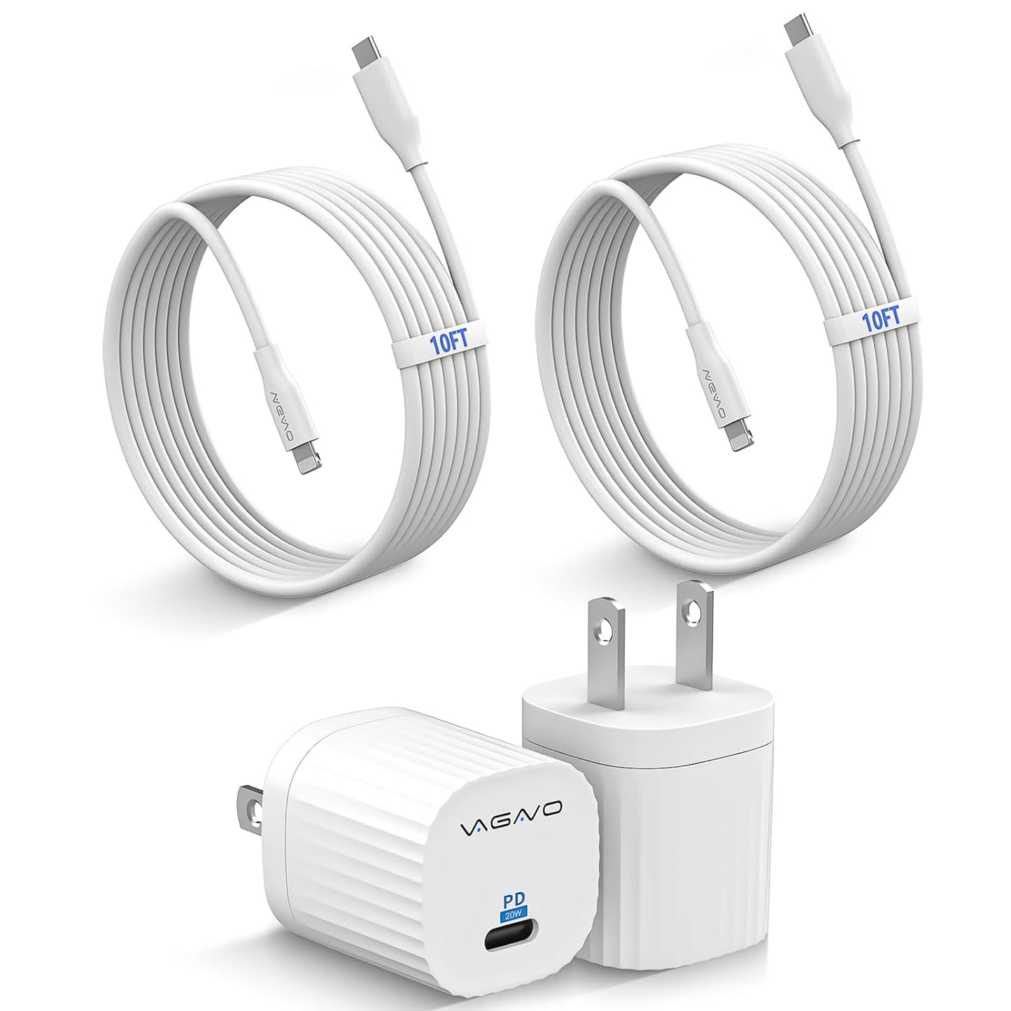 [Apple MFi Certified]10FT Fast iPhone Charger,Extra Long Apple Charger Fast Charging 2Pack USB C Charger Block Plug + 10Foot Lightning Cable Cord for iPhone 14/Pro/Pro Max/Plus/13/12/11/XS/XR/X/SE2022