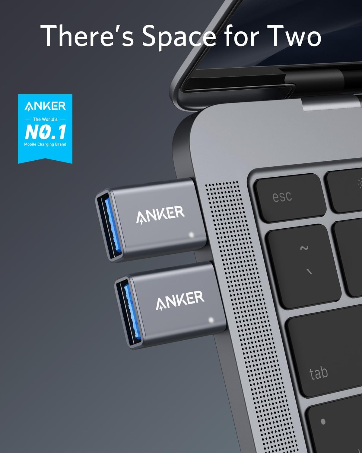 Anker USB C Adapter (2 Pack), USB C to USB Adapter High-Speed Data Transfer | for MacBook Pro 2020, iPad Pro 2020, Samsung Notebook 9, Dell XPS and More Type C Devices