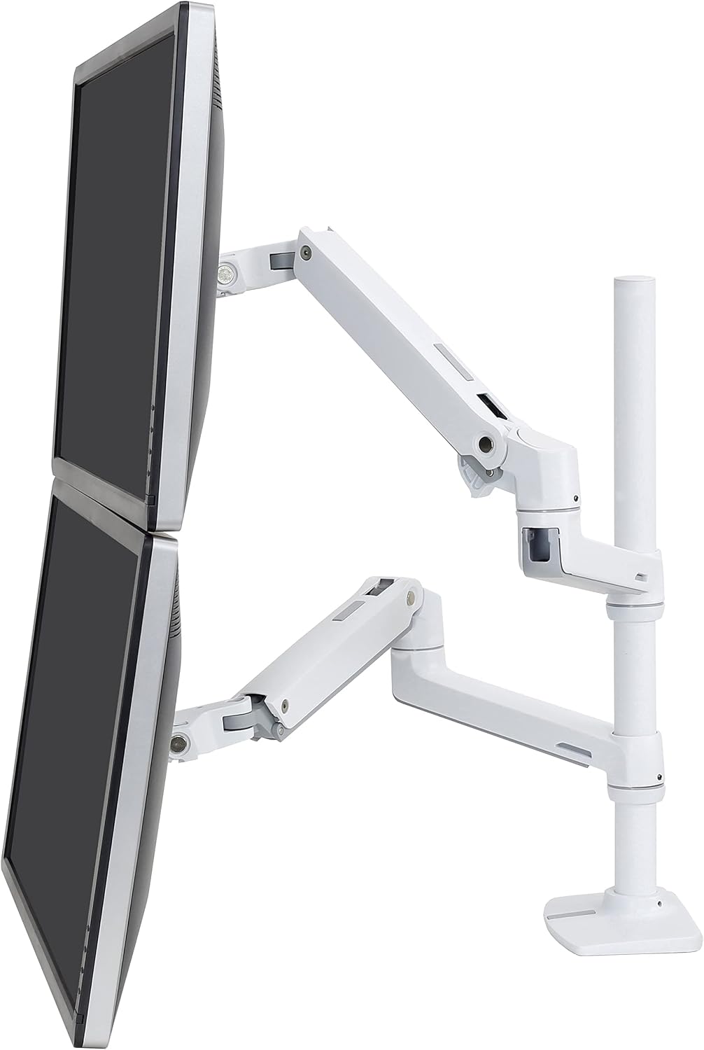 Ergotron – LX Vertical Stacking Dual Monitor Arm, VESA Desk Mount – for 2 Monitors Up to 40 Inches, 7 to 22 lbs Each – Tall Pole, Matte Black