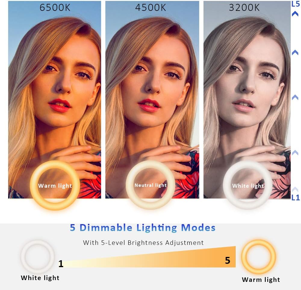 Video Conference Lighting Kit, Ring Light for Monitor Clip On | for Remote Working, Distance Learning,Zoom Calls, Self Broadcasting and Live Streaming, Computer Laptop Video Conferencing