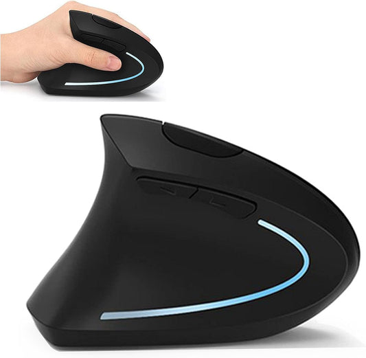 Lekvey Left Handed Mouse, Wireless USB Ergonomic Vertical Lefty Mouse | Only for Left-Hand Users, Quiet Click, 2.4G Wireless, 3 DPI 800/1200/1600, Comfort Grip, Lefty Mouse for Laptop, Mac, PC