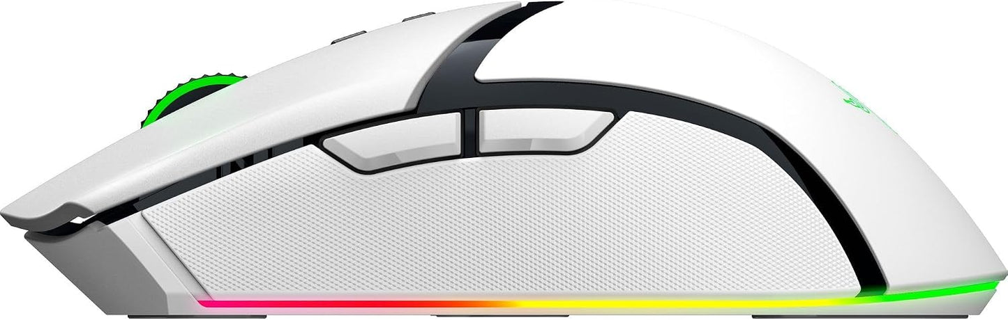 Razer Cobra Pro Wireless Gaming Mouse, 2.4Ghz, BT, USB-C, White | Chroma RGB Lighting, 30K Optical Sensor, Gen-3 Optical Switches, 10 Customizable Controls, Up to 170 Hr Battery