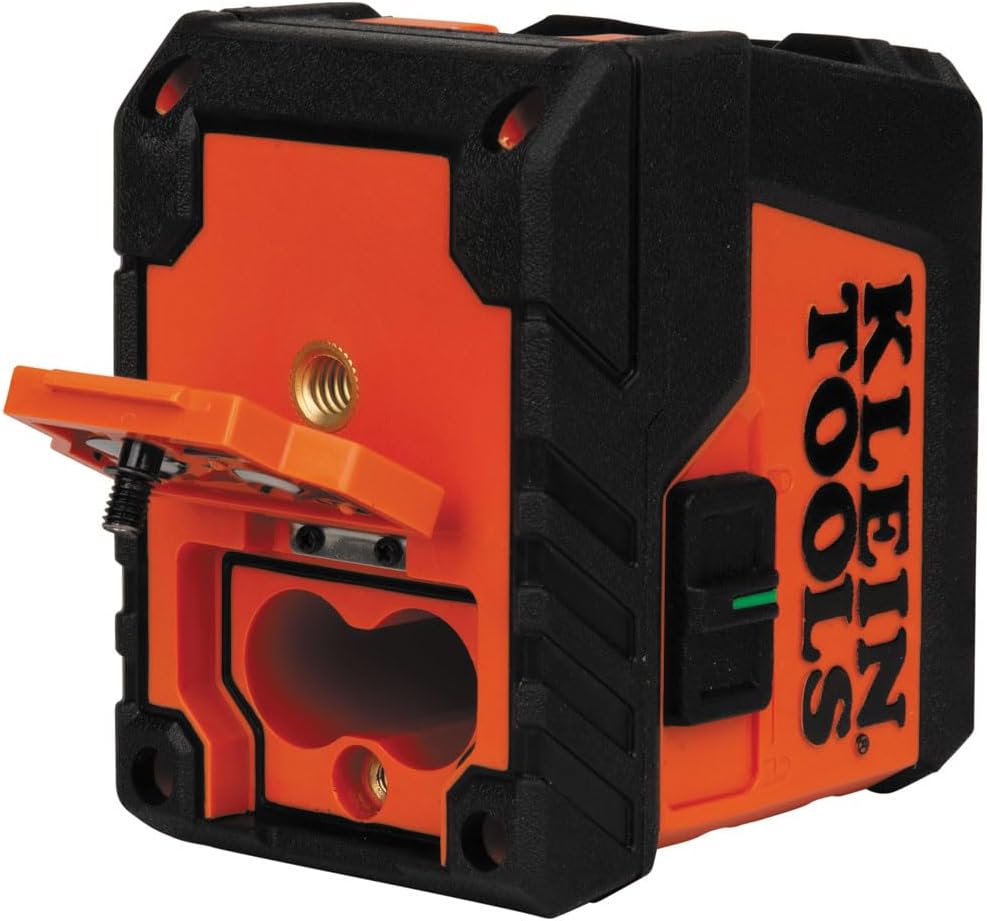 Klein Tools 93MCLG Self-Leveling Laser Level, Mini Cross-Line Level, Class 2, ≤ 1mW, Leveling Alignment Tool, Bright Green Horizontal and Vertical Lines