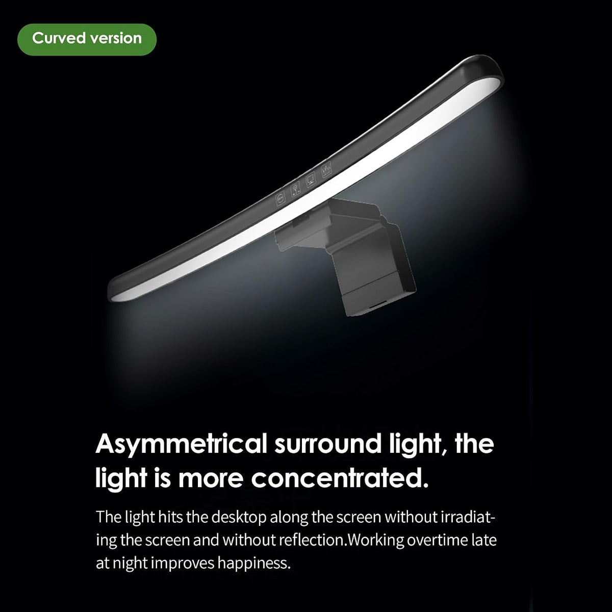 BY-J Computer Monitor Light Bar, Eye-Care USB Reading LED Task Lamp with Touch Control, Fit for Curved Monitor, No Screen Glare Dimmable Desk Lamp Computer Monitor Light Bar for Screen Home Office