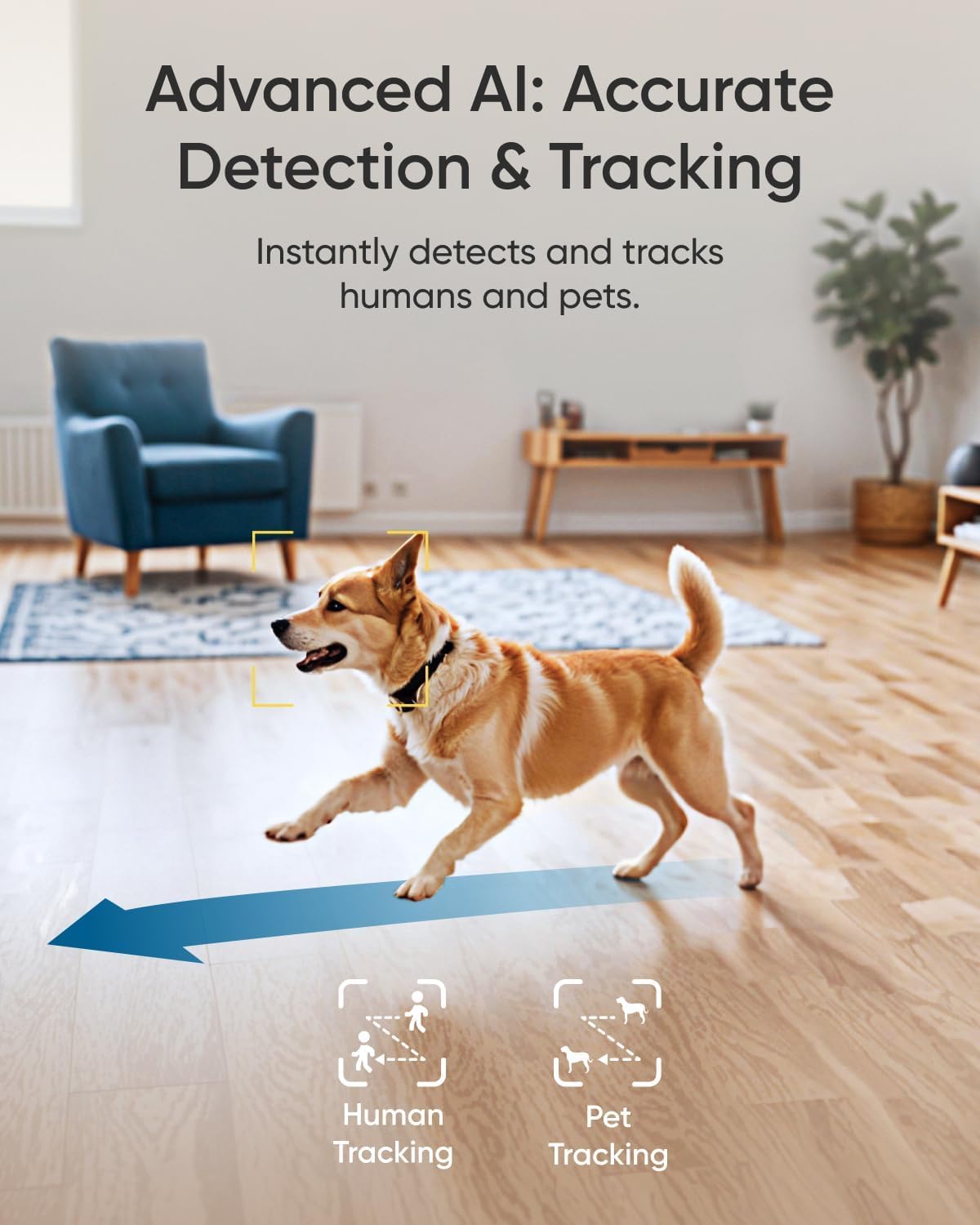 eufy Security 4K Indoor Camera E30, No Subscription, Work as Pet Camera | Nanny/Baby Monitor, Pan&Tilt, AI Tracking, AI Detection, 24/7 Recording, Color Night Vision, Two-Way Audio,Works with HomeKit