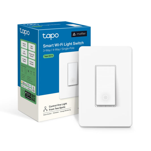 Tapo Smart Switch, S515, Single-Pole/3-Way/4-Way, Matter Compatible | Works with Alexa, Siri, Google Home, SmartThings, UL Certified, 2.4GHz Wi-Fi