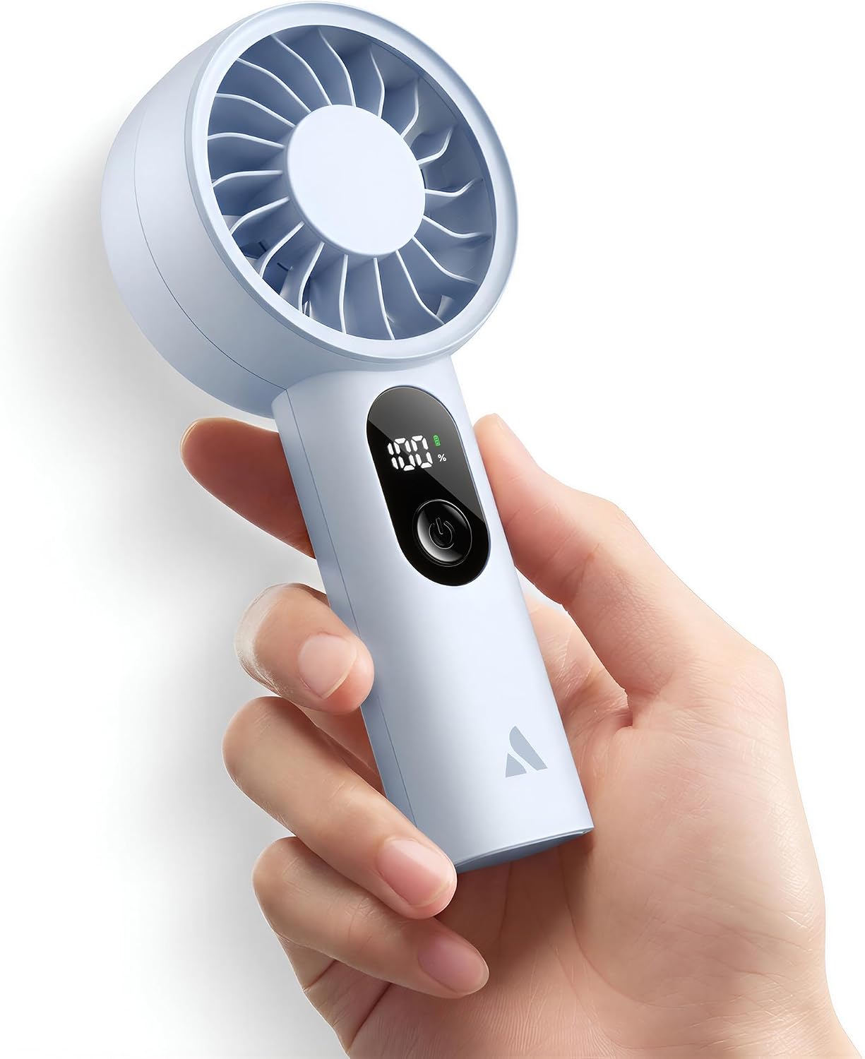 Aecooly Mighty Portable Fan, Powerful Handheld Fan, USB Rechargeable | [10H Max Cooling Time], Mini Personal Battery Powered, Pocket for Travel, Summer, Gifts for Women, Girls -White