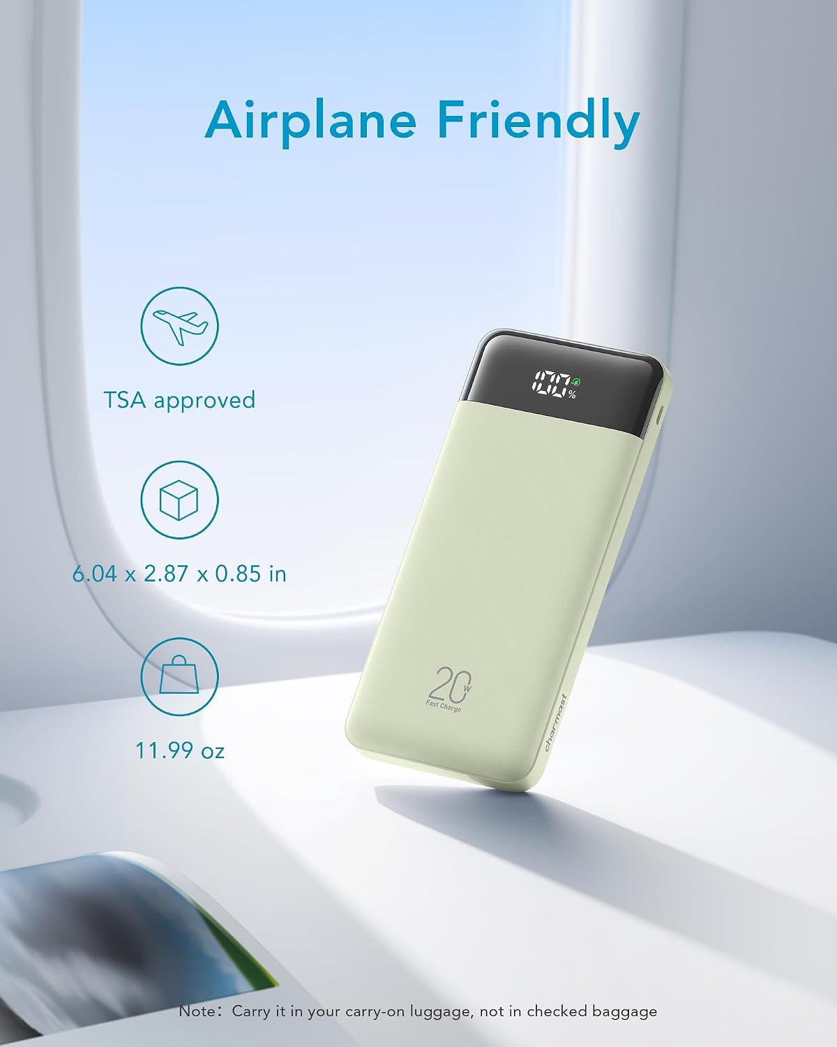 charmast 20000mAh Portable Charger with Built in Cables, 22.5W Travel Power Bank Fast Charging, USB C Cell Phone Battery Pack for iPhone 17/16/15/14/13/12 Series, iPad, Samsung, Android, Tablet