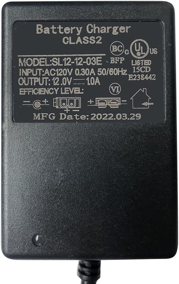 FLHFULIHUA12 Volt Charger for Kids Ride On Car Toys12v Battery Charger for Yamaha Raptor 700R Toyota FJ Cruiser Dumar MegaTredz Motion Trendz Power Supply Adapter for Children Electric Wheels Cars