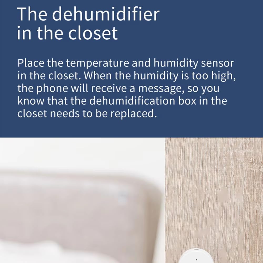 Haozee Zigbee Temperature and Humidity Sensor,3 Pack,ZigBee Hub Required