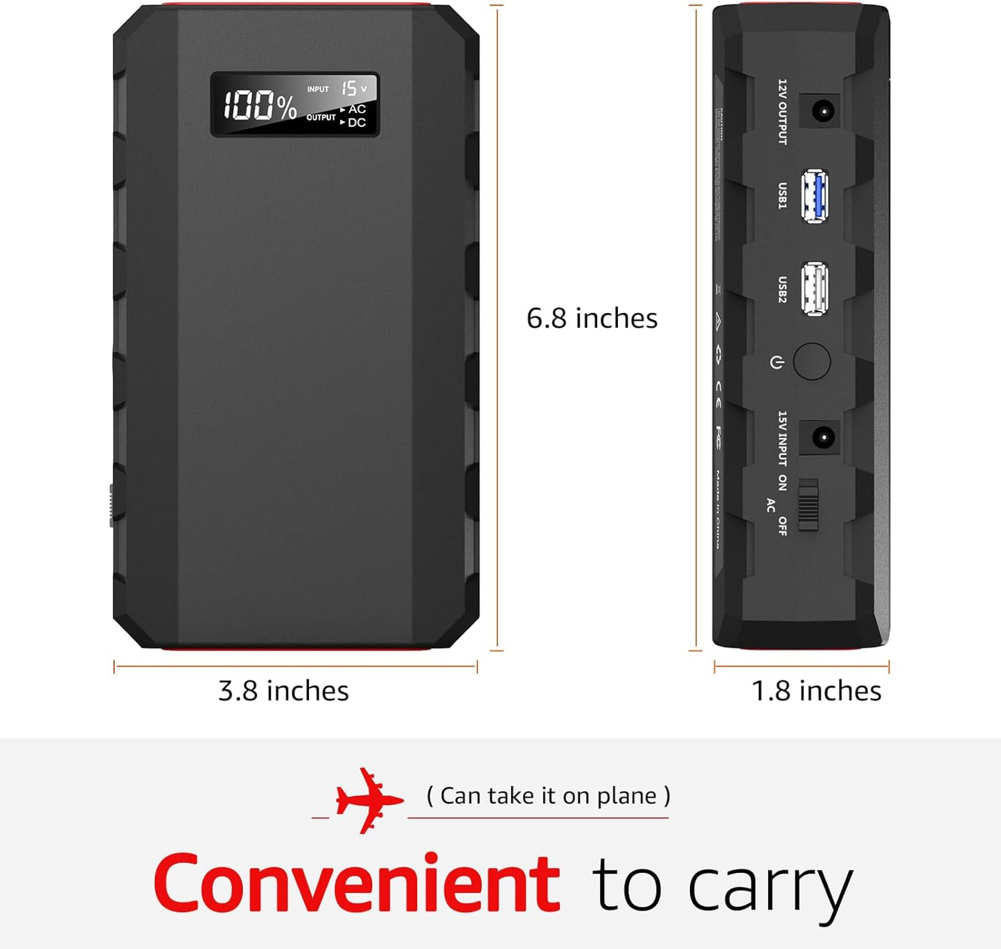 SinKeu 24000mAh Portable Power Bank with AC Outlet, 88.8Wh Portable Laptop Charger, Portable Power Station Outdoor Generators Portable for Home Backup Outdoor Emergency
