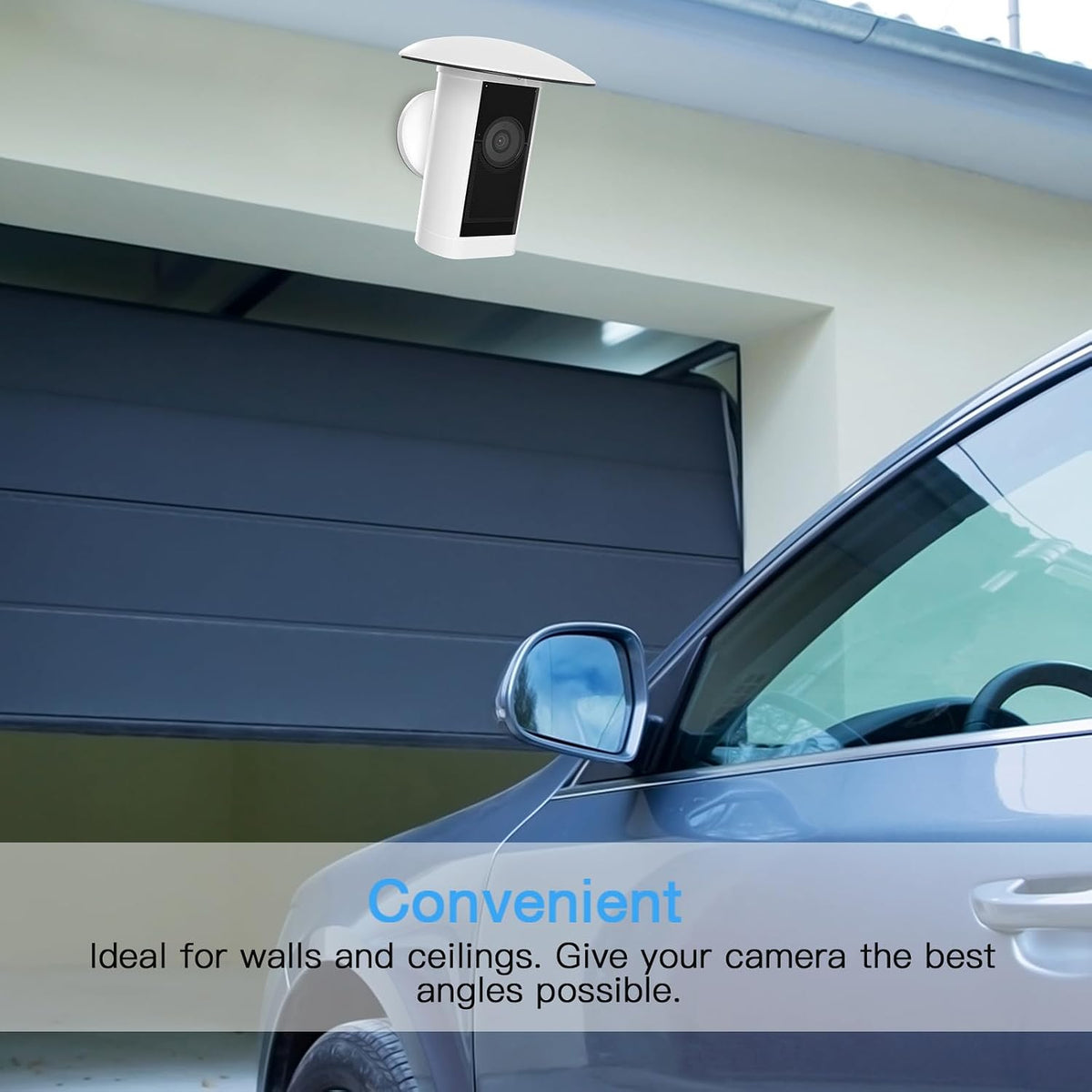 Sun Rain Shade Camera Cover Shield Cover Shield for R i n g Stick Up Cam Pro (White)