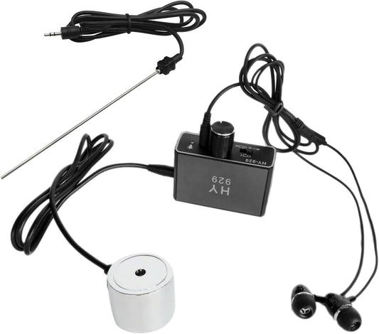 Water Pipe Leakage Detector, Water Leak Detection Tool, Underground Water Pipe Leakage Monitor Tester Kit with Dual Probes Earphone, High Sensitivity Water Pipeline Locator Accessory Kit