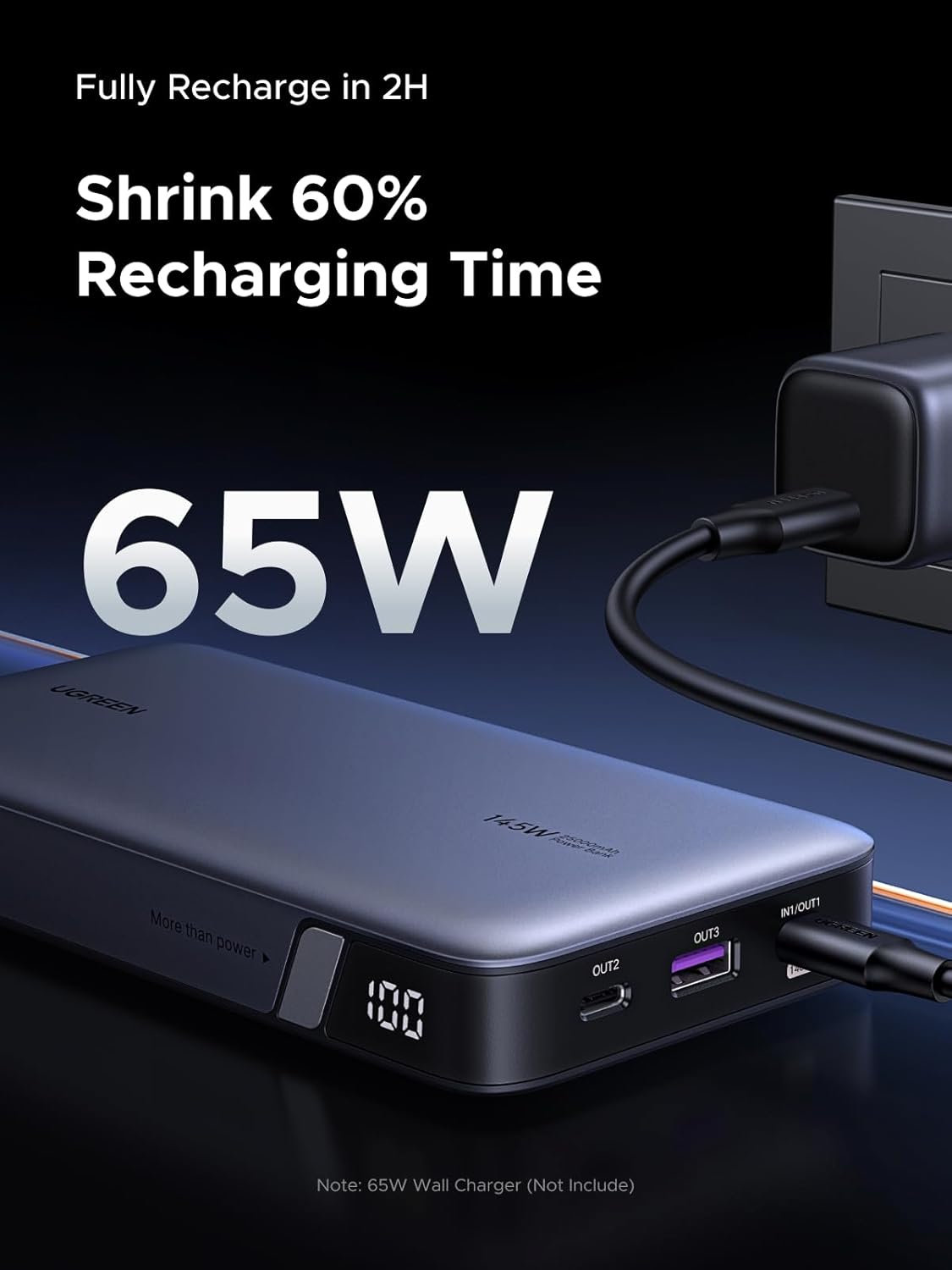 UGREEN Nexode 25000mAh 145W 3-Port USB-C Power Bank for iPhone 17 Pro Max | 3 USB-C ports, PD fast high-capacity 25000mAh for laptops, Steam Deck, iPad, Galaxy S26, Dell XPS