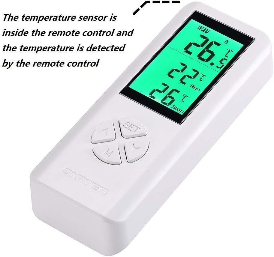 DIGITEN Wireless Temperature Controlled Outlet, Digital Plug-in Thermostat with Remote Control, Built-in Temp Sensor, Heating & Cooling for A/C, Fans, Heaters (Remote Detects Temperature)