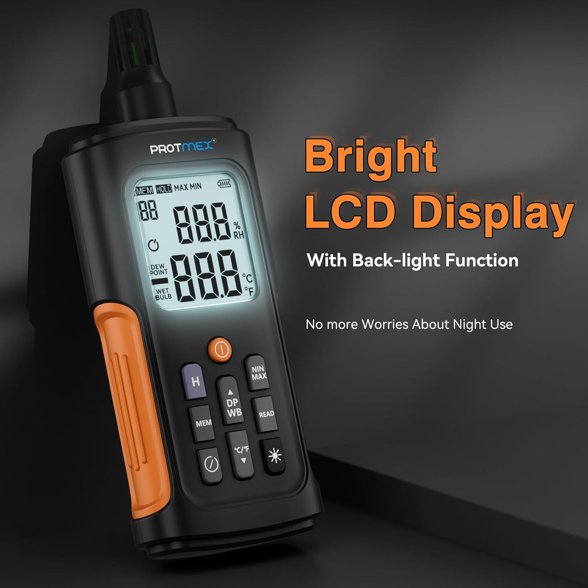 YT606 Temperature Humidity Meter - Wet Bulb Thermometer for Indoor/Outdoor