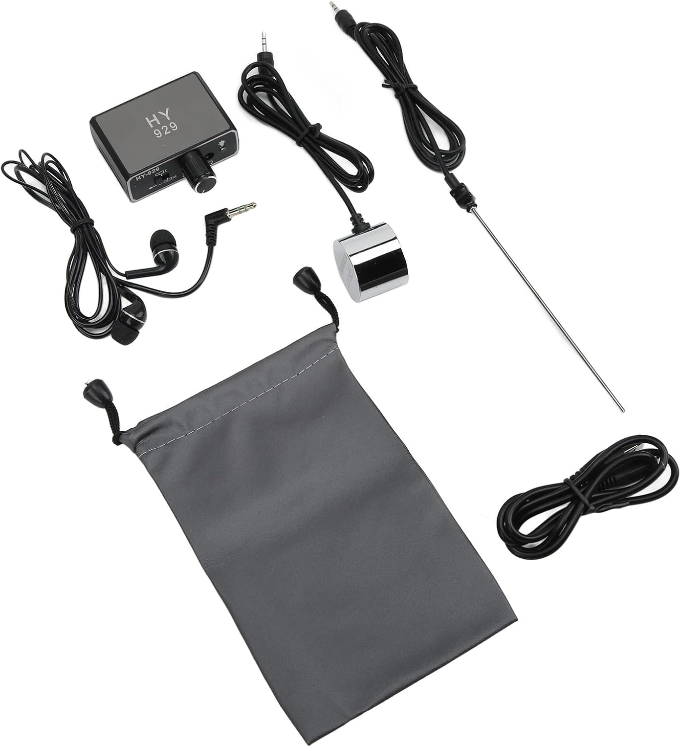 Water Leakage Detector, 20000X Audio Magnification Underground Water Pipe Leakage Monitor -70D db Dual Probe Water Pipe Leak Sound Intensifier Underground Water Search Machine with Earphone(US)