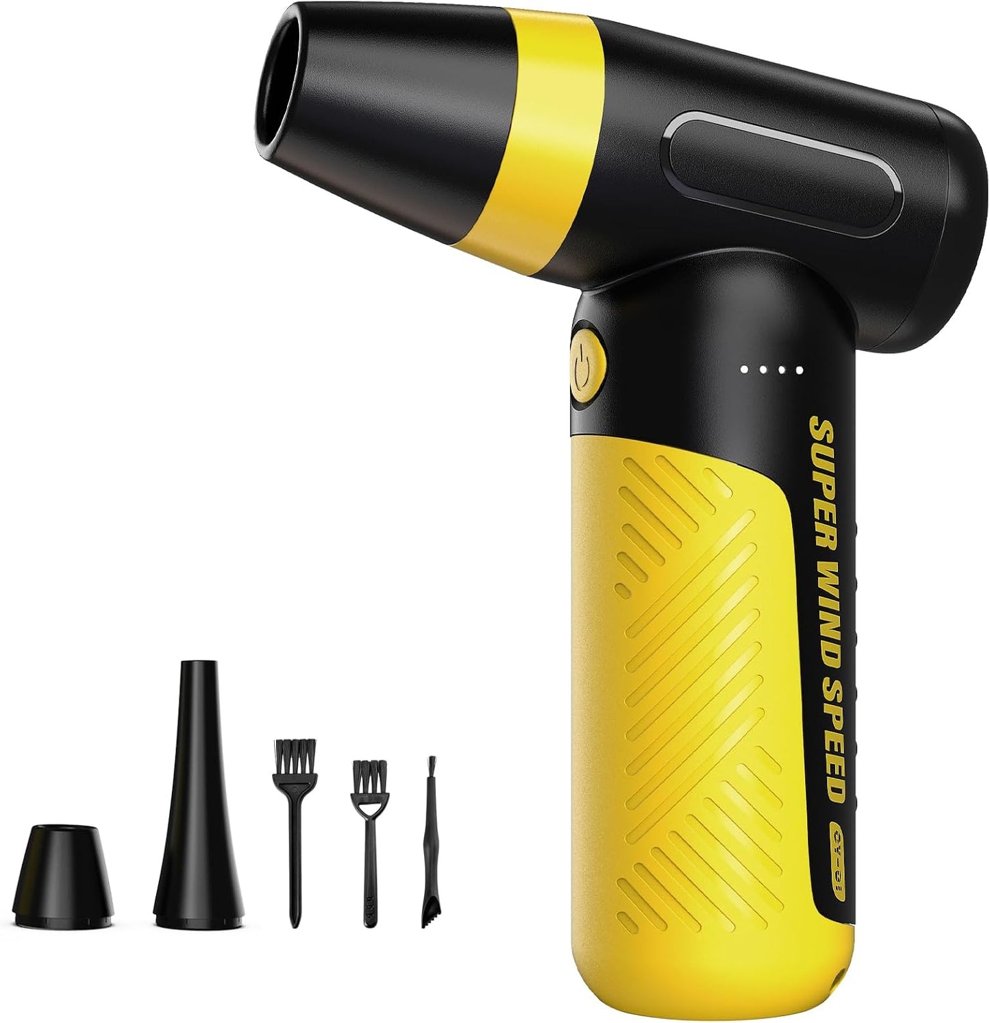 Electric Compressed Air Duster & Blower, 150000 RPM, 3 Speeds | Adjustable Airflow, Cordless Mini Blower, USB Rechargeable 5V/2A, Portable Dust Remover for Computer, Keyboard, Car