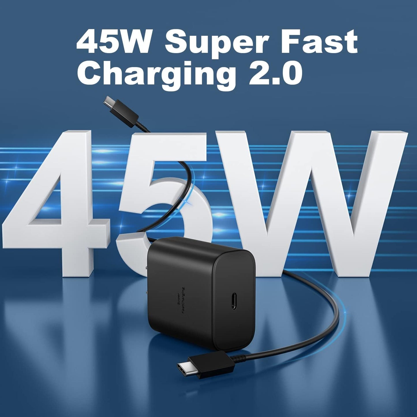 45W USB C Super Fast Charger, Type C Charger Fast Charging Android Phone Charger with 6.6ft Cable Cord for Samsung Galaxy S26 Ultra/S26/S26+/S25 Ultra/S25/S24/S23 Ultra/S22 Ultra/S20 Ultra/Note 10