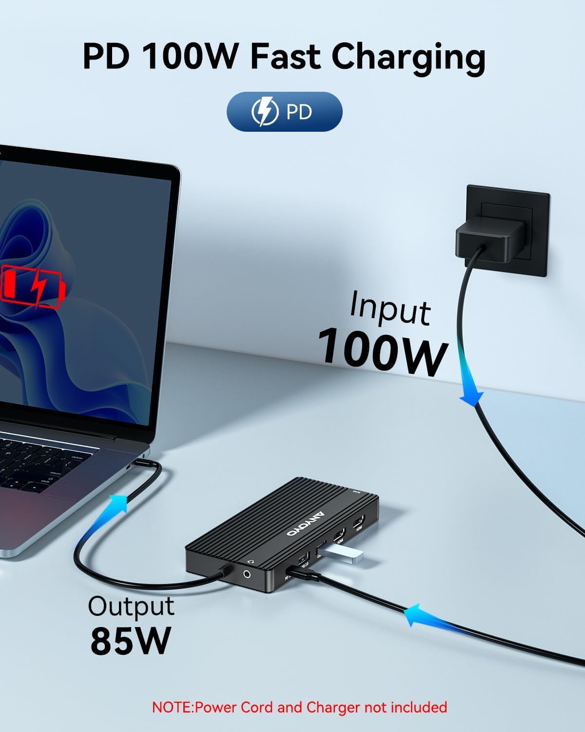 ANYOYO USB C Docking Station, 14 in 1 USB Hub for 3 Monitors, Dual 4K@60Hz HDMI & USB-C Video, 4xUSB-C(10Gbps),3X USB-A, Ethernet, SD/TF& 3.5mm Audio – Multiport Adapter for Lenovo/Dell/HP (Black)