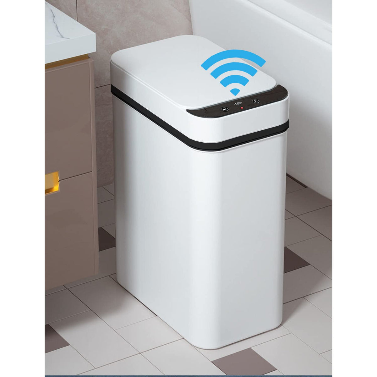 2.5 Gallon Smart Trash Can Sensor Motion - Touchless Bathroom Trash Can