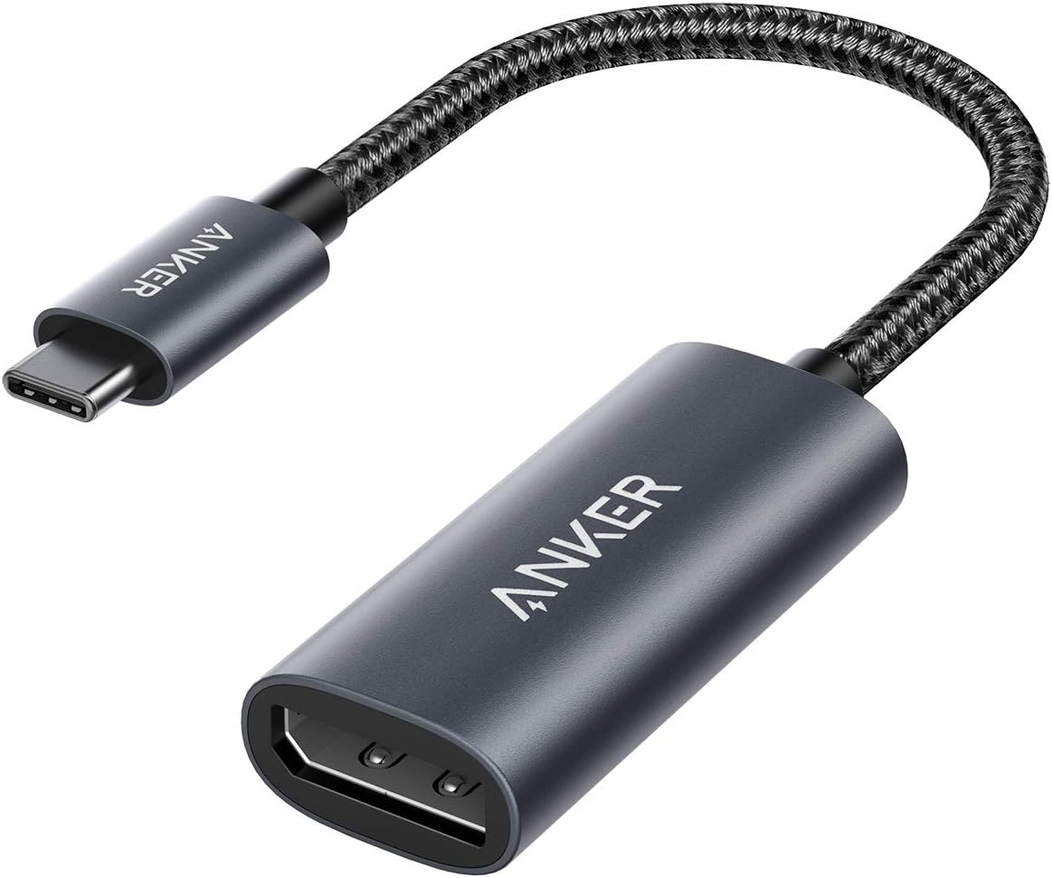 Anker USB-C to DisplayPort Adapter, Mirror or Extend up to 4K@60Hz Adapter | Aluminum, Portable, Connect to DisplayPort monitor, for MacBook Pro/Air, iPad Pro, XPS 15/13, Spectre, Surface, and More