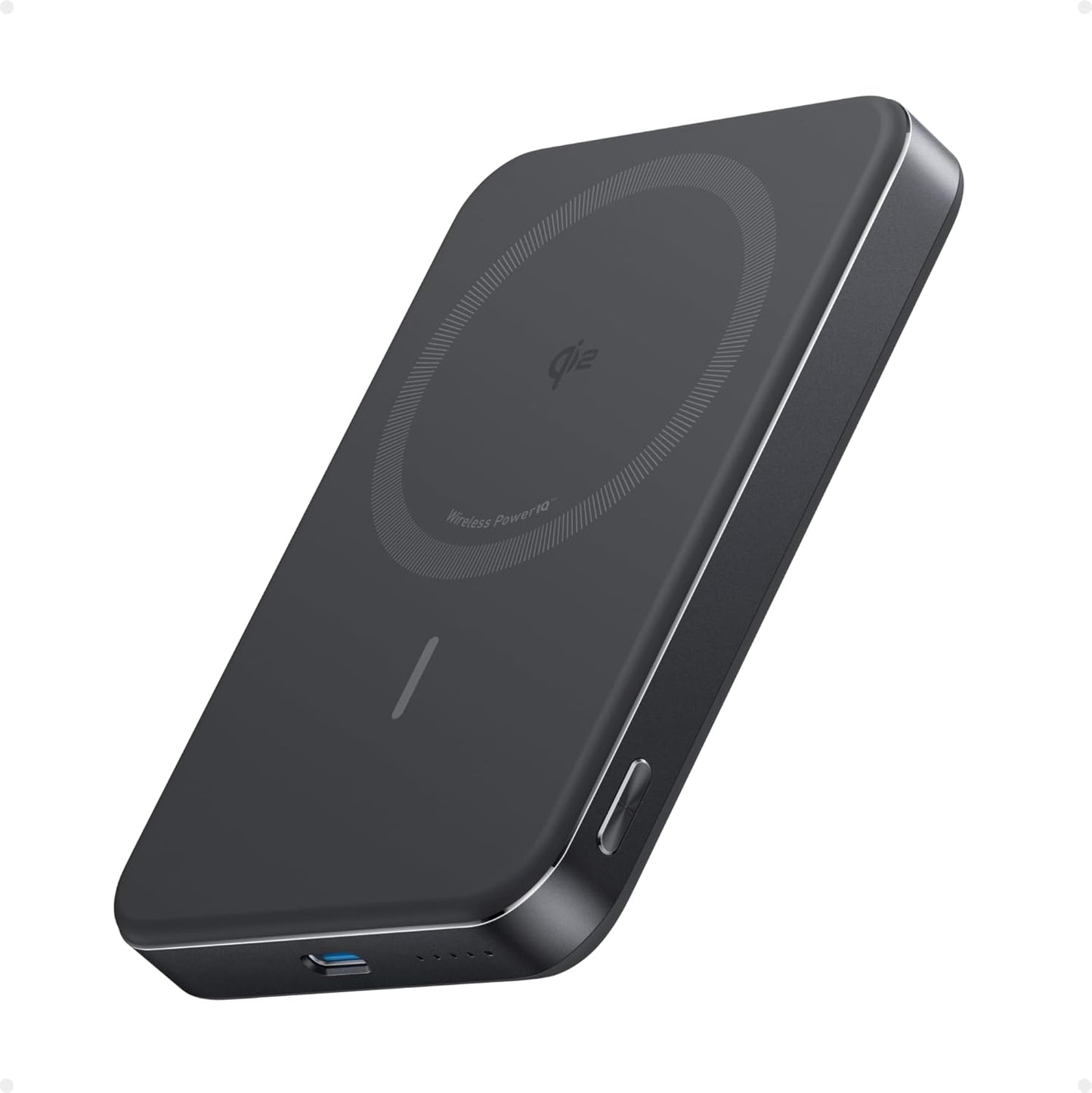 Anker MagGo Power Bank, 10,000mAh Qi2-Certified 15W Portable Charger | Slim and Fast MagSafe-Compatible Battery Pack, Ergonomic Design, for iPhone 16 /15 /14 /13 Series and More