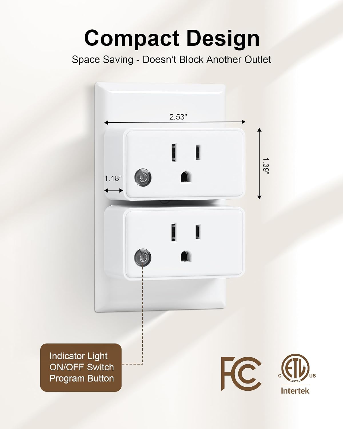 Remote Control Outlet Wireless Wall Switch, 200FT RF Range, Mini Electrical Outlet Plug, 15A/1875W High-Power for Lamps, Lights, Household Appliances, ETL Listed (2 Switches and 1 Outlet)